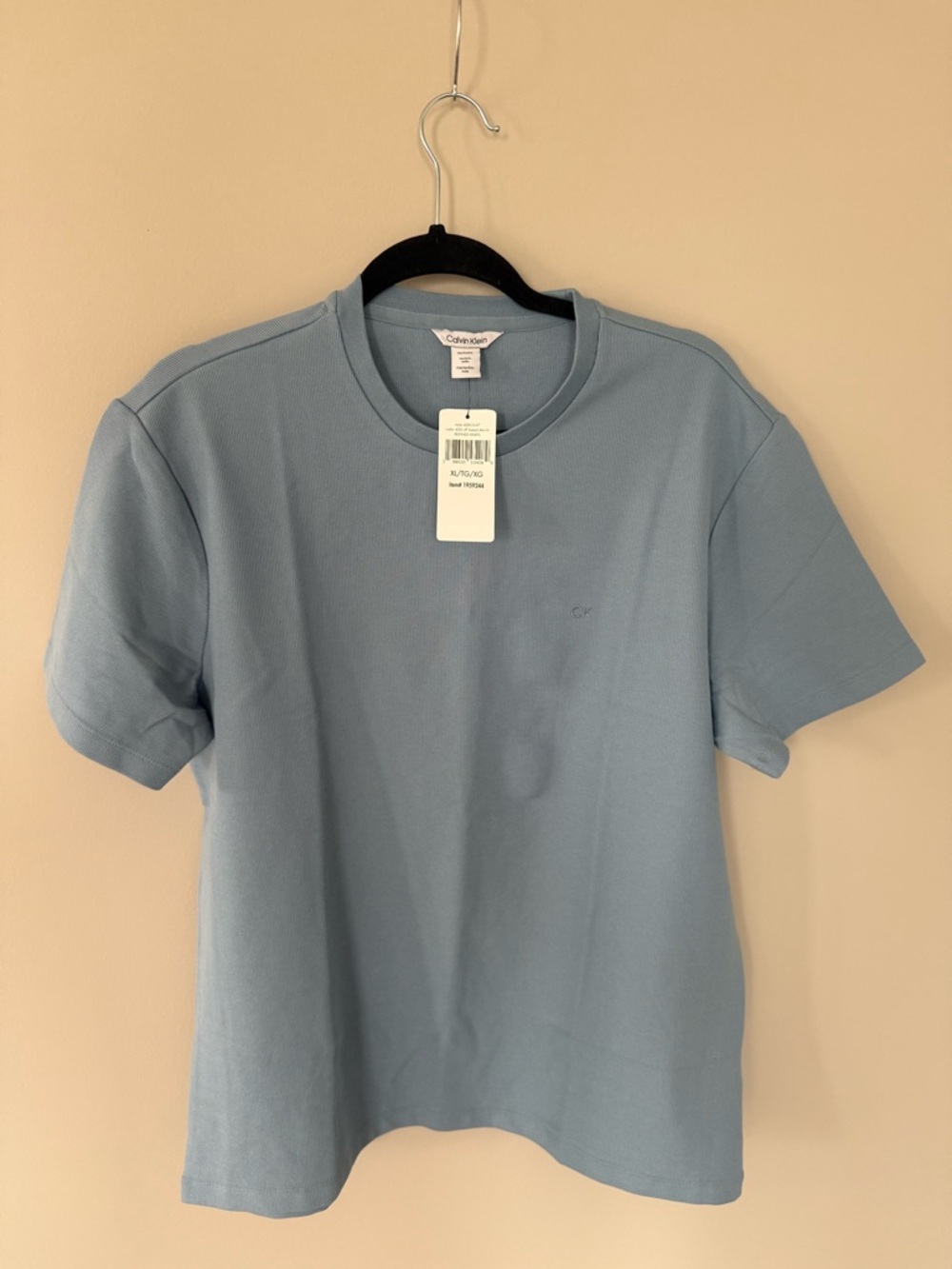 Calvin Klein Light Blue Short Sleeve Crewneck Tee